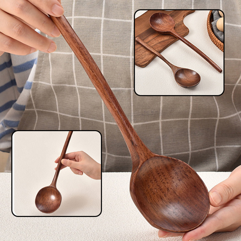 Home Cooking In Japanese - Cucchiaio Lungo in Legno per Ramen,