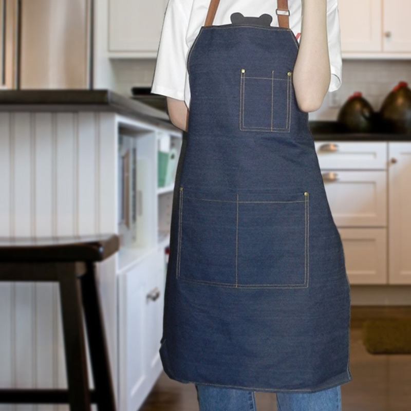 Home Cooking Work - Grembiule da Lavoro in Denim per