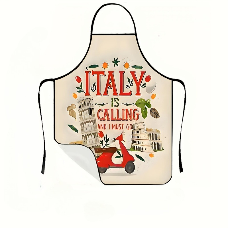 Home Cooking In Italian - Grembiule a tema italiano, 1 pezzo,