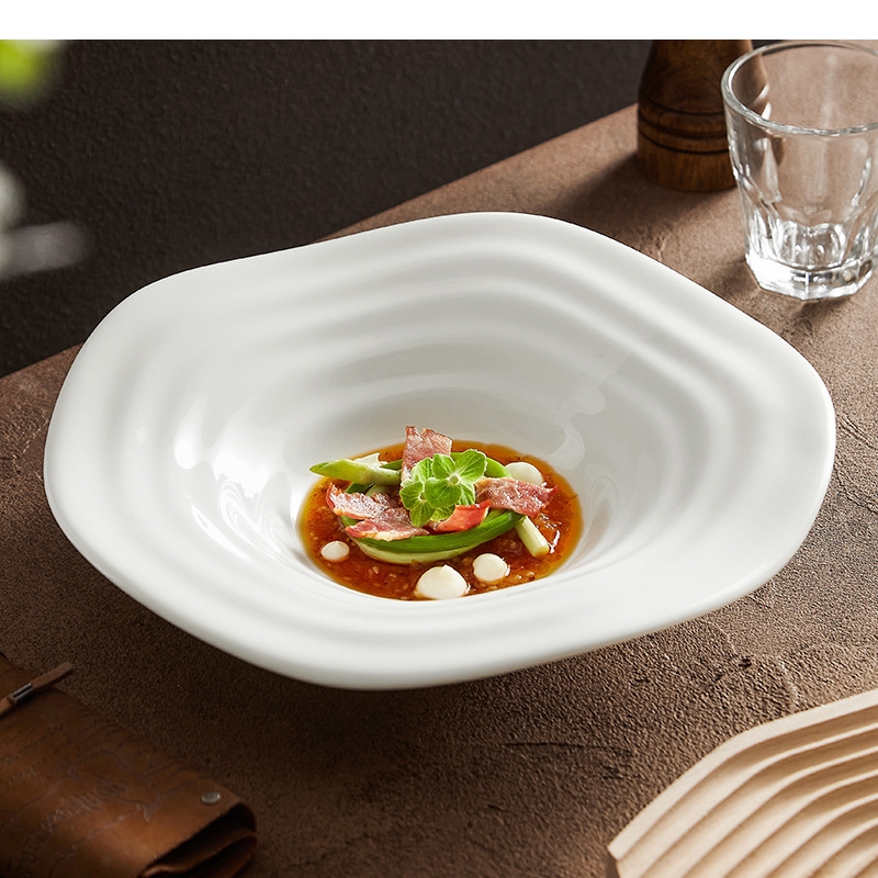 Piatto da insalata bianco a fo - Home Cooking Steak recensione e prezzo