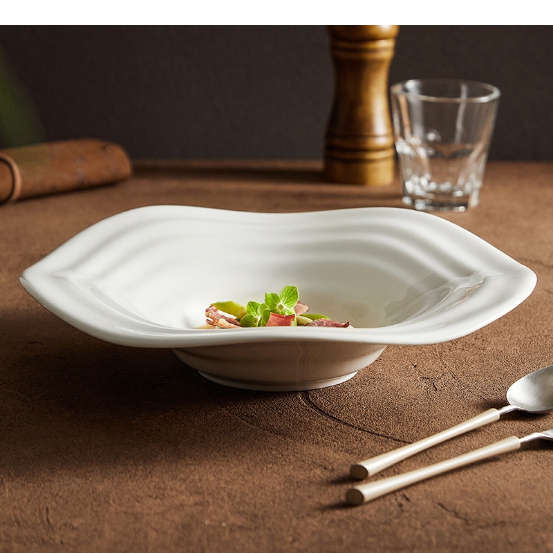 Piatto da insalata bianco a fo - Home Cooking Steak recensione e prezzo